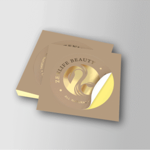 Custom Die Cut Gold Foil Sticker Glossy Lamination 80 gsm (Copy)